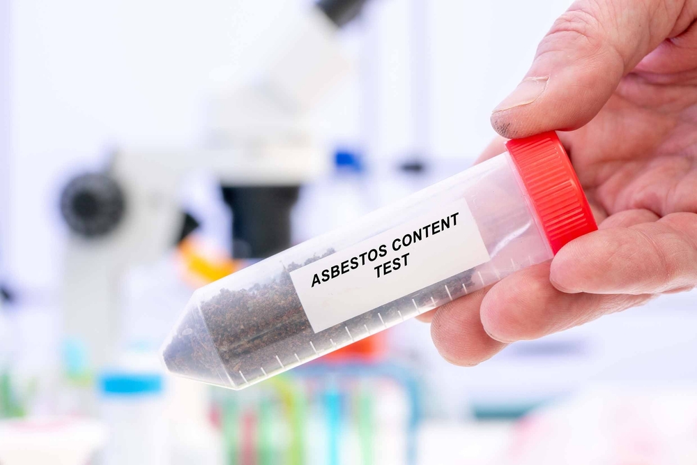 Asbestos,content,test,soil,sample,in,test,tube